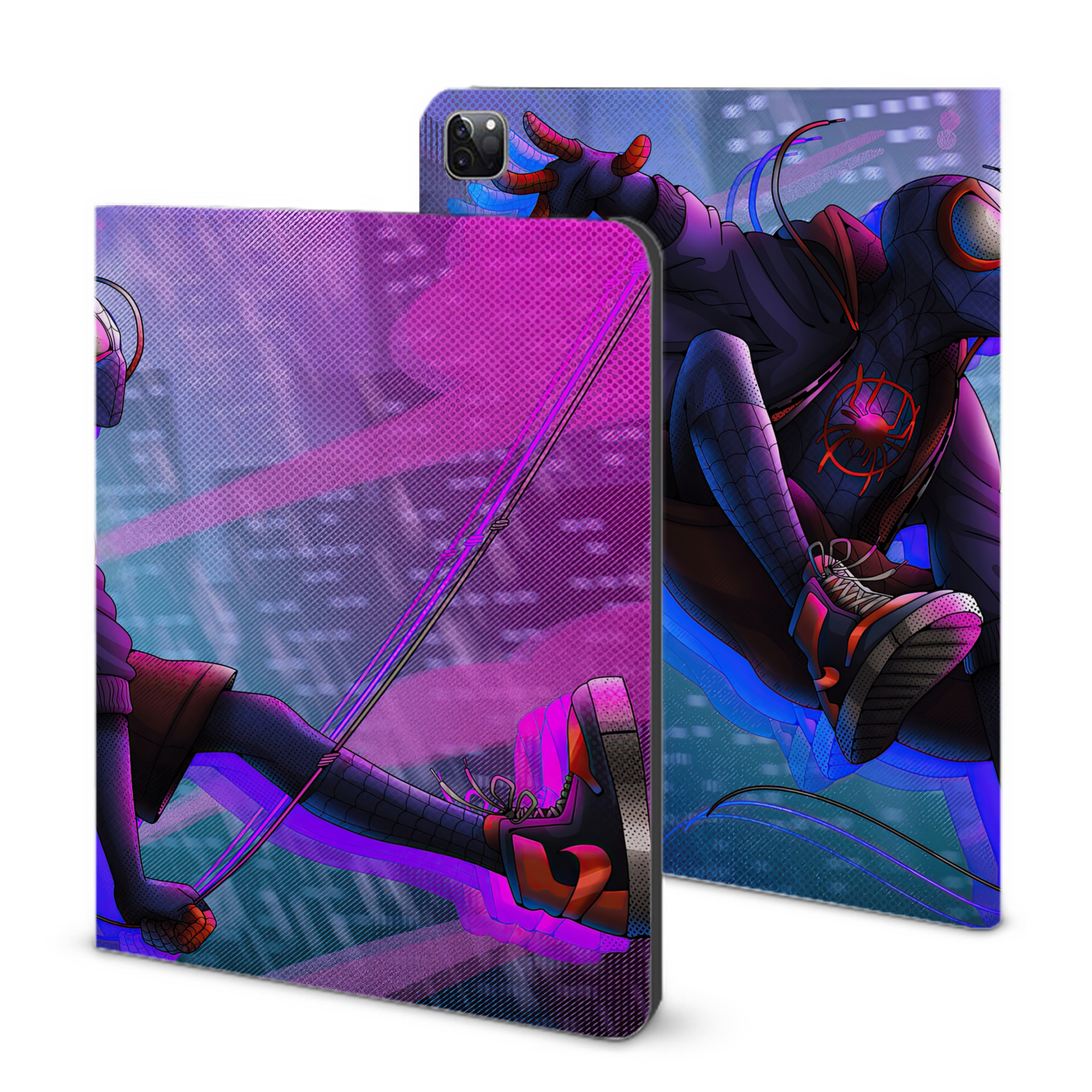 （画像用） Spider Man スパイダーマン IPad ケース ブック型 PUレザー TPU 耐衝撃 軽量 薄型 ペン収納なし 全面保護 IPad 各モデル対応